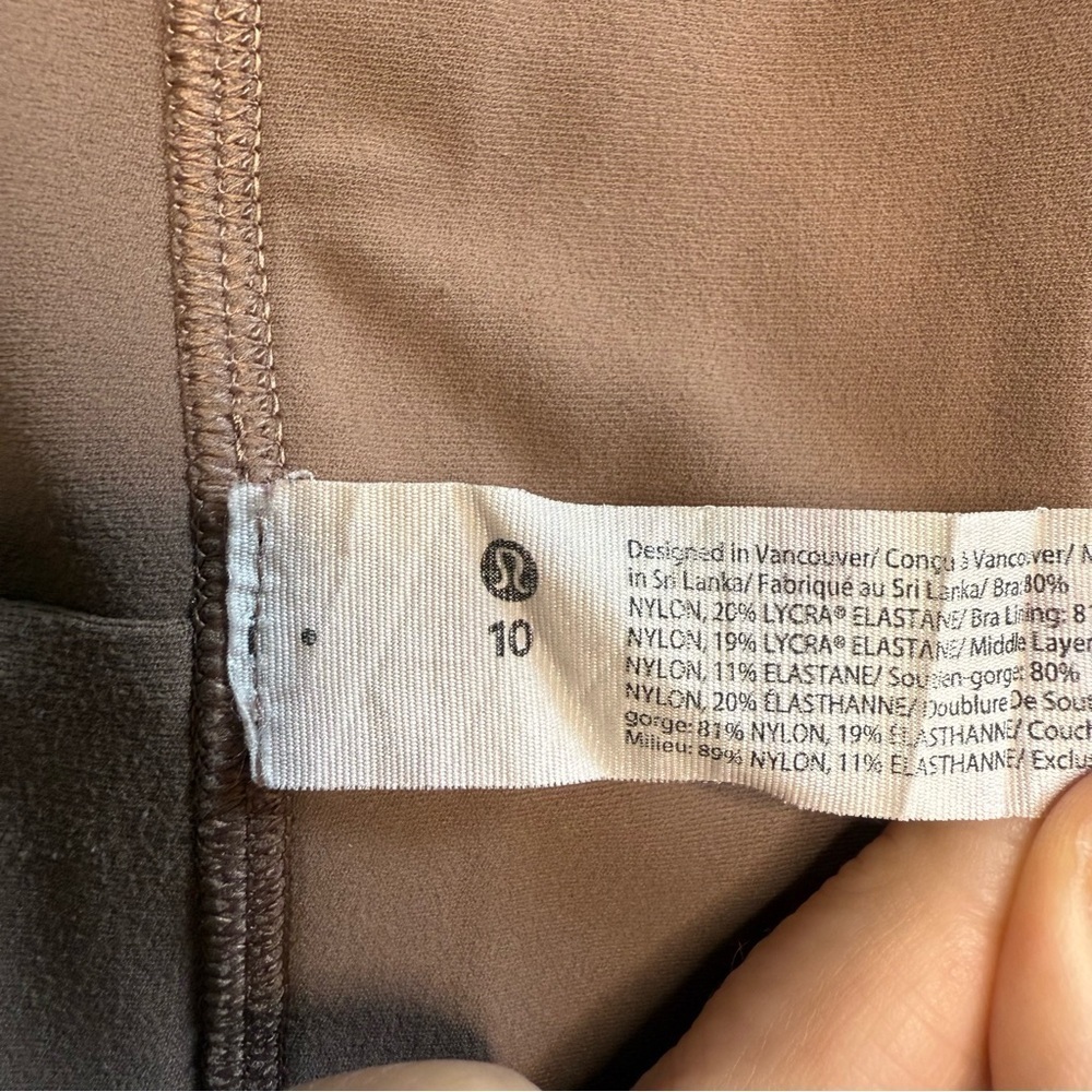 Lululemon Align Bra Reversible Light Support in a Metallic Tan Taupe GUC Size 10 - Picture 5 of 8
